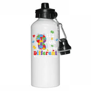 Its Ok To Be Different Cute Cat Autism Awareness Acceptance Cute Gift Aluminum Water Bottle