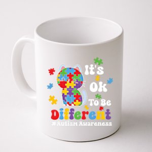 Its Ok To Be Different Cute Cat Autism Awareness Acceptance Cute Gift Coffee Mug