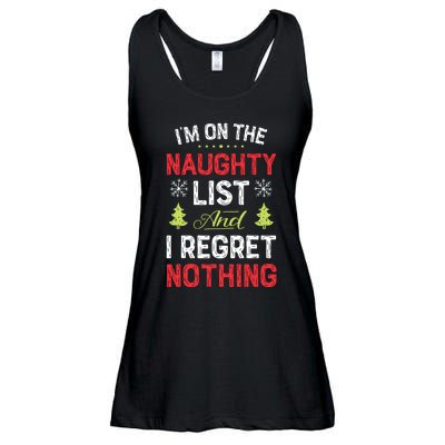 Im On The Naughty List Funny Christmas Xmas Gifts Ladies Essential Flowy Tank