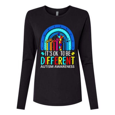 it's ok to be different Autism Awareness Acceptance Womens Cotton Relaxed Long Sleeve T-Shirt