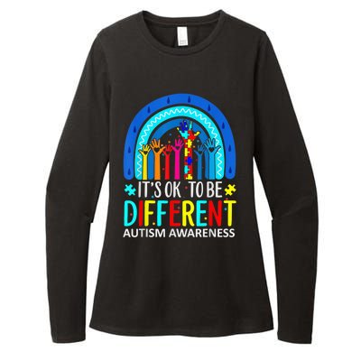 it's ok to be different Autism Awareness Acceptance Womens CVC Long Sleeve Shirt