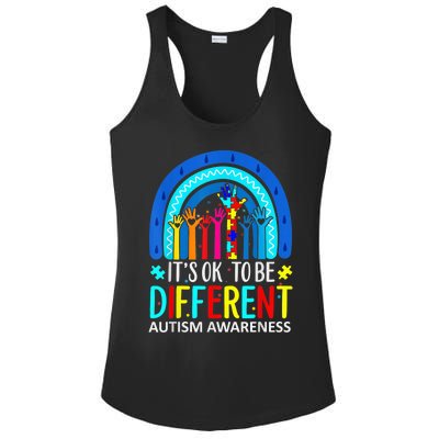 it's ok to be different Autism Awareness Acceptance Ladies PosiCharge Competitor Racerback Tank