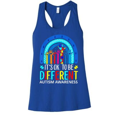 it's ok to be different Autism Awareness Acceptance Women's Racerback Tank