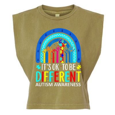 it's ok to be different Autism Awareness Acceptance Garment-Dyed Women's Muscle Tee