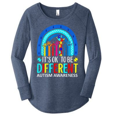 it's ok to be different Autism Awareness Acceptance Women's Perfect Tri Tunic Long Sleeve Shirt