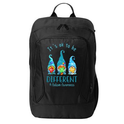 It's Ok To Be Different Autism Awareness Gnome City Backpack