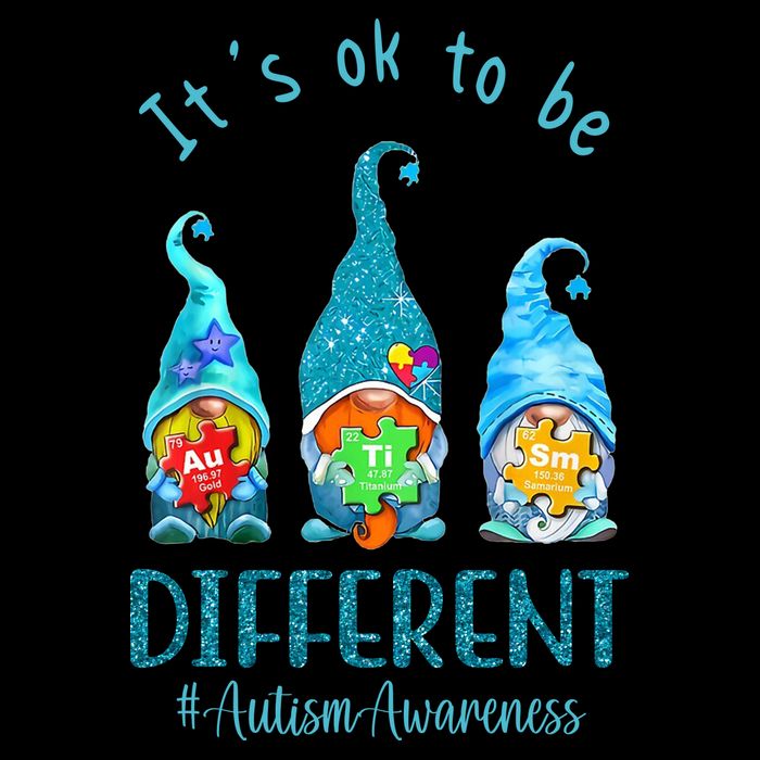 It's Ok To Be Different Autism Awareness Gnome 7-Panel Snapback Hat
