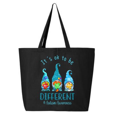 It's Ok To Be Different Autism Awareness Gnome 25L Jumbo Tote