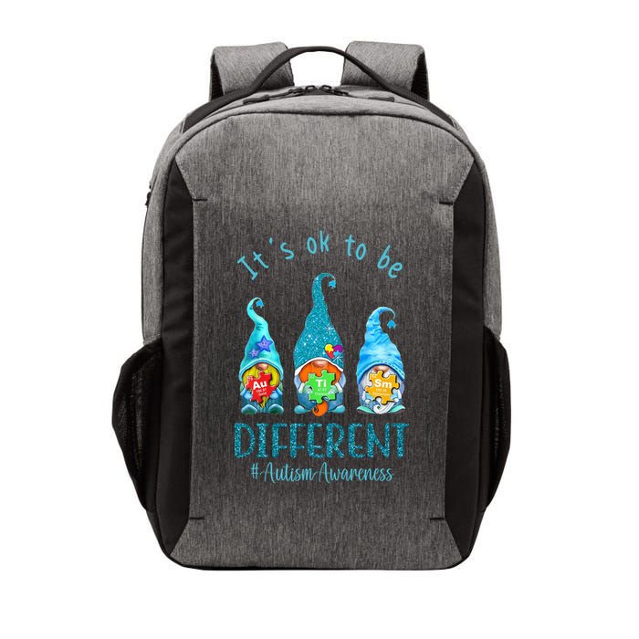 It's Ok To Be Different Autism Awareness Gnome Vector Backpack