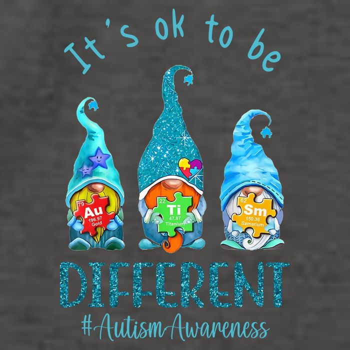 It's Ok To Be Different Autism Awareness Gnome Vector Backpack