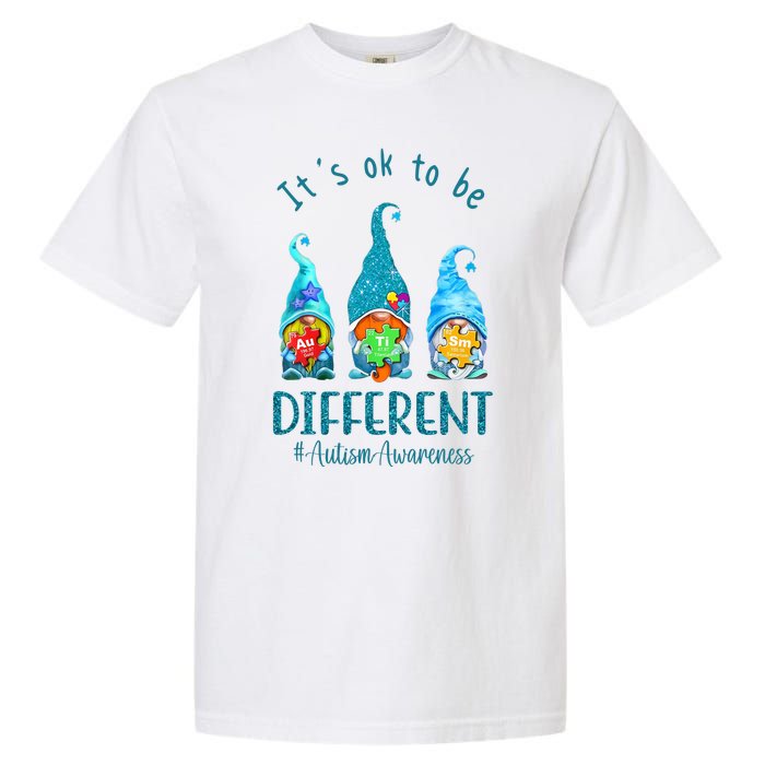 It's Ok To Be Different Autism Awareness Gnome Garment-Dyed Heavyweight T-Shirt