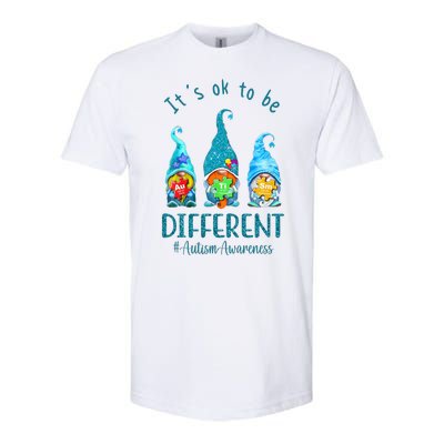 It's Ok To Be Different Autism Awareness Gnome Softstyle CVC T-Shirt