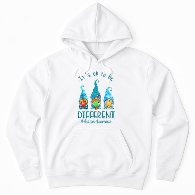 It's Ok To Be Different Autism Awareness Gnome Hoodie