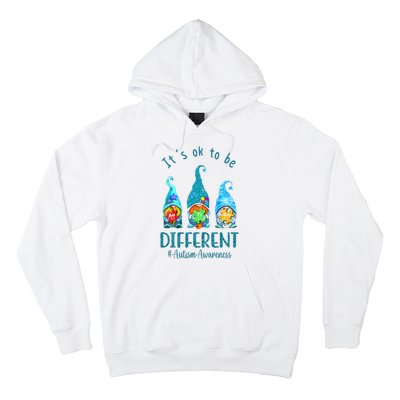 It's Ok To Be Different Autism Awareness Gnome Hoodie