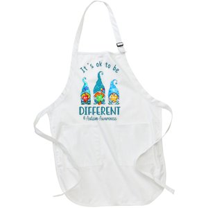 It's Ok To Be Different Autism Awareness Gnome Full-Length Apron With Pockets