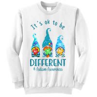 It's Ok To Be Different Autism Awareness Gnome Sweatshirt