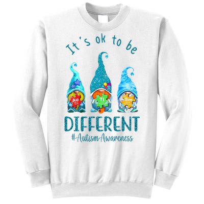 It's Ok To Be Different Autism Awareness Gnome Sweatshirt