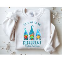 It's Ok To Be Different Autism Awareness Gnome Sweatshirt