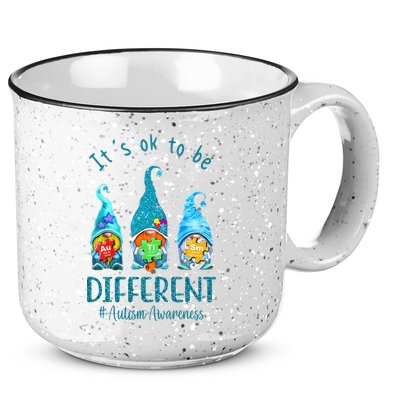 It's Ok To Be Different Autism Awareness Gnome 15oz Campfire Ceramic Mug