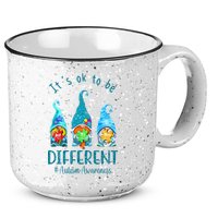 It's Ok To Be Different Autism Awareness Gnome 15oz Campfire Ceramic Mug