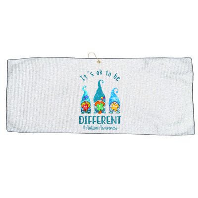 It's Ok To Be Different Autism Awareness Gnome Large Microfiber Waffle Golf Towel