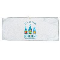 It's Ok To Be Different Autism Awareness Gnome Large Microfiber Waffle Golf Towel