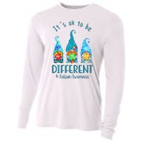 It's Ok To Be Different Autism Awareness Gnome Cooling Performance Long Sleeve Crew