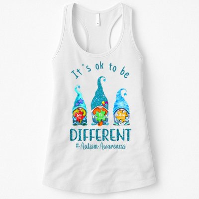 It's Ok To Be Different Autism Awareness Gnome Womens Tank Top