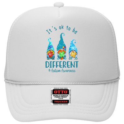 It's Ok To Be Different Autism Awareness Gnome Trucker Hat