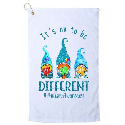 It's Ok To Be Different Autism Awareness Gnome Golf Towel