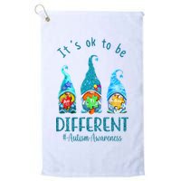 It's Ok To Be Different Autism Awareness Gnome Golf Towel