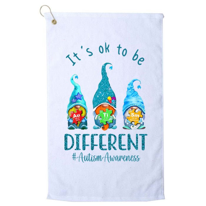 It's Ok To Be Different Autism Awareness Gnome Golf Towel