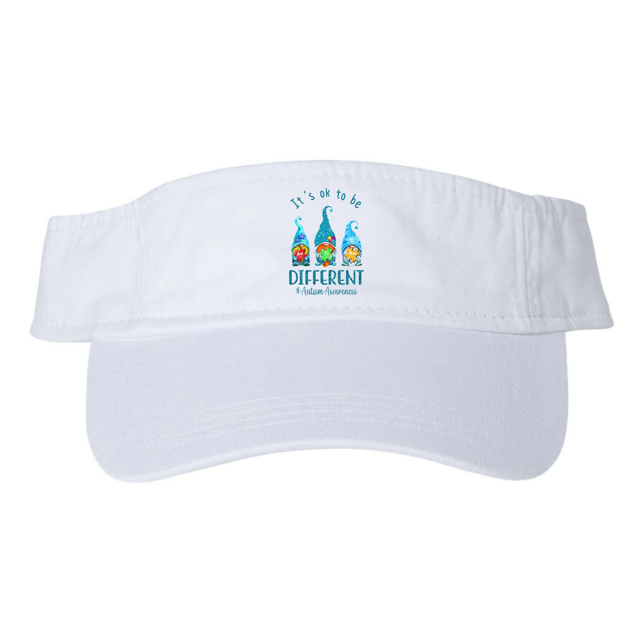It's Ok To Be Different Autism Awareness Gnome Visor