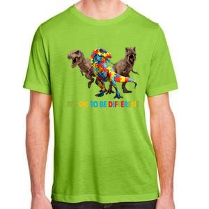 ItS Ok To Be Different Dinosaur Autism Awareness Funny Gift Adult ChromaSoft Performance T-Shirt