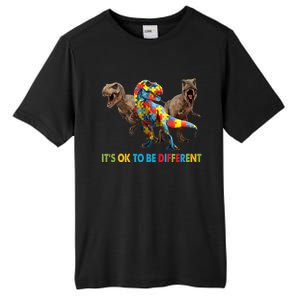 ItS Ok To Be Different Dinosaur Autism Awareness Funny Gift Tall Fusion ChromaSoft Performance T-Shirt