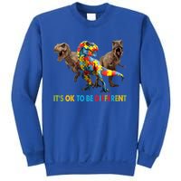 ItS Ok To Be Different Dinosaur Autism Awareness Funny Gift Sweatshirt