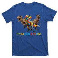 ItS Ok To Be Different Dinosaur Autism Awareness Funny Gift T-Shirt