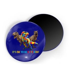 ItS Ok To Be Different Dinosaur Autism Awareness Funny Gift Magnet