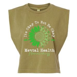 Its Okay To Not Be Okay Mental Health Awareness Garment-Dyed Women's Muscle Tee