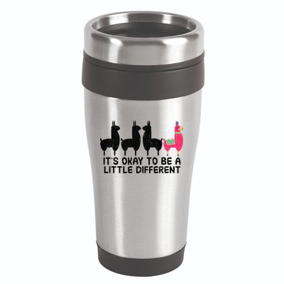 It's okay to be a little different Alpacas Quote 16oz Travel Tumbler