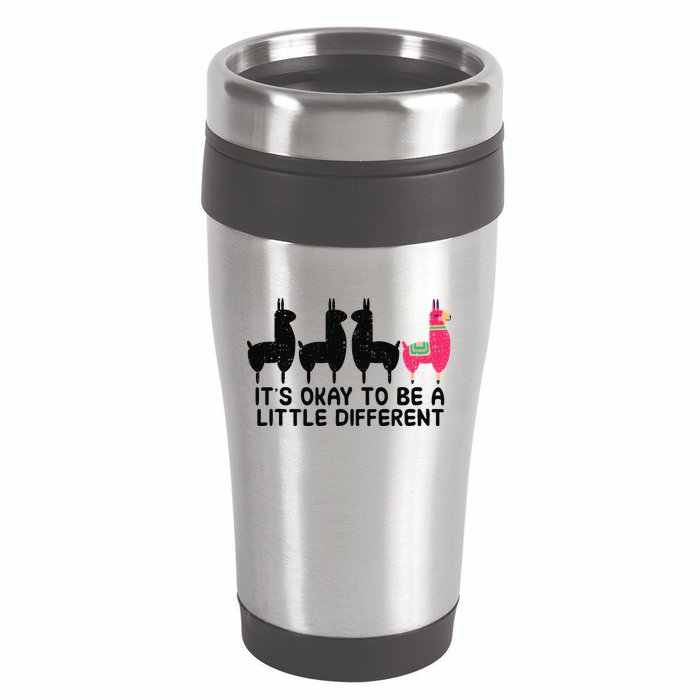It's okay to be a little different Alpacas Quote 16oz Travel Tumbler