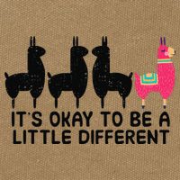 It's okay to be a little different Alpacas Quote Cotton Canvas Backpack