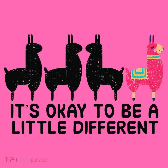 It's okay to be a little different Alpacas Quote Stripe Pom Pom Beanie