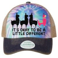 It's okay to be a little different Alpacas Quote Legacy Tie Dye Trucker Hat
