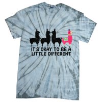 It's okay to be a little different Alpacas Quote Tie-Dye T-Shirt