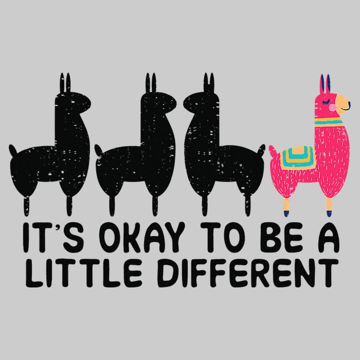 It's okay to be a little different Alpacas Quote Tie-Dye T-Shirt