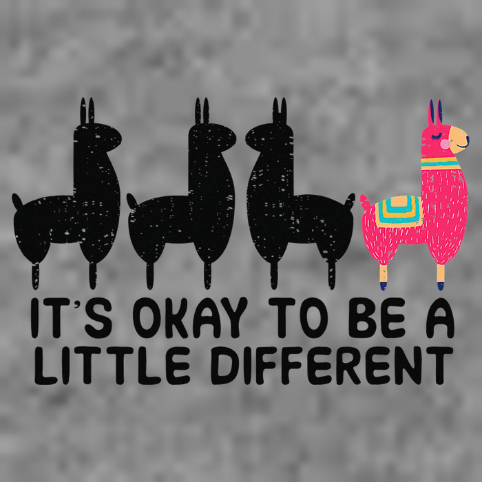 It's okay to be a little different Alpacas Quote Hooded Wearable Blanket