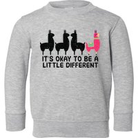 It's okay to be a little different Alpacas Quote Toddler Sweatshirt