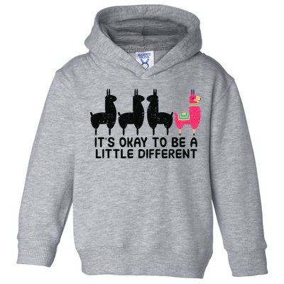 It's okay to be a little different Alpacas Quote Toddler Hoodie