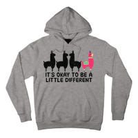 It's okay to be a little different Alpacas Quote Tall Hoodie